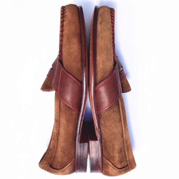 NWOT size 8.5 brown suede Cole Haan penny loafers - Picture 7 of 9